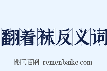 翻着袜反义词是什么意思的图片